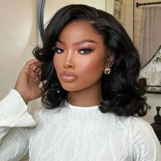 Women's Full Human Hair Wig Full Cap Wig