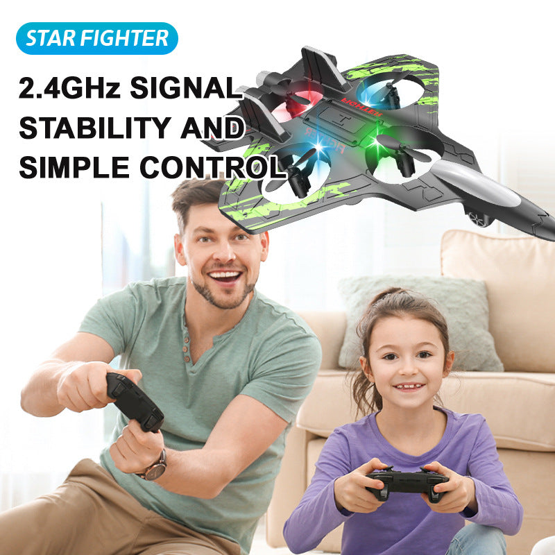 Drop-resistant Foam Gravity Glider Special Effect Colorful Light Four-axis UAV Unmanned Aerial Vehicle