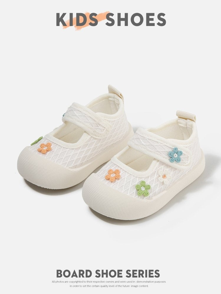 2026 Spring Summer Kids Breathable Skate Shoes, Soft Sole Low Cut Casual Shoes, Kindergarten Toddler Walking Shoes For Girls