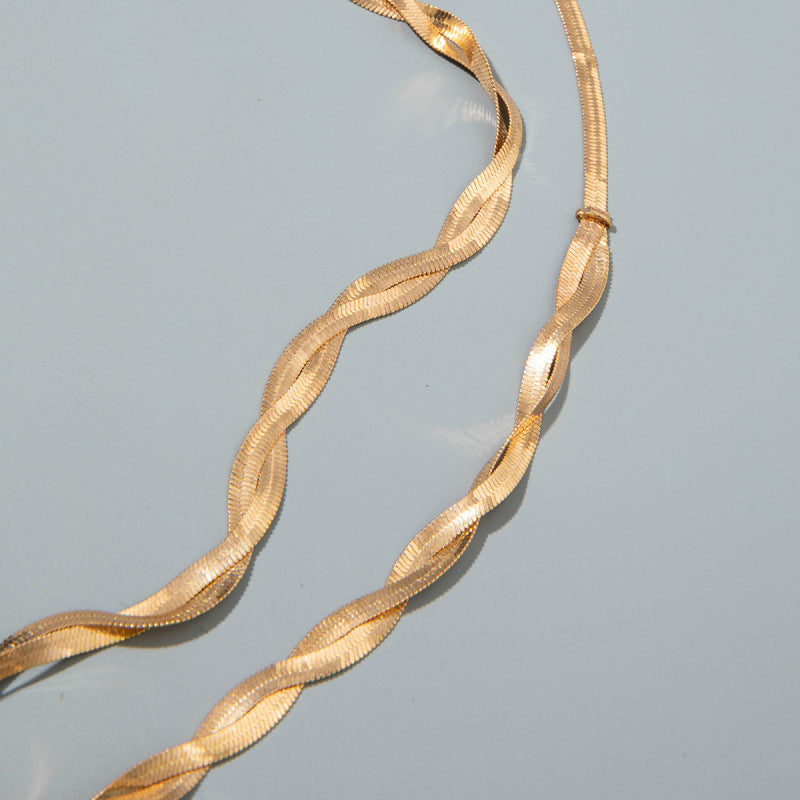 Metallic Sequin Snake-chain Waist Belt Fashionable