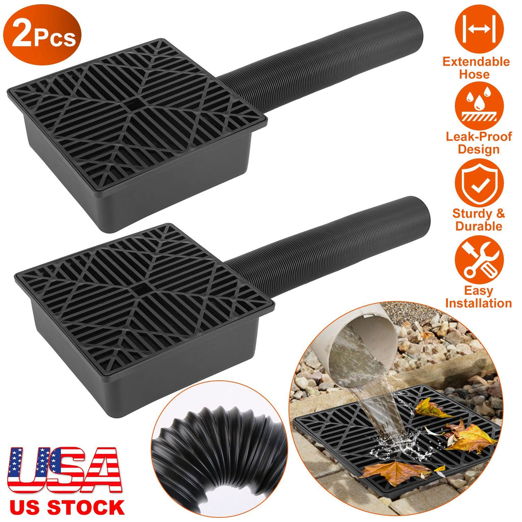 Gutter Downspout Extension, Low Profile Extendable Hose