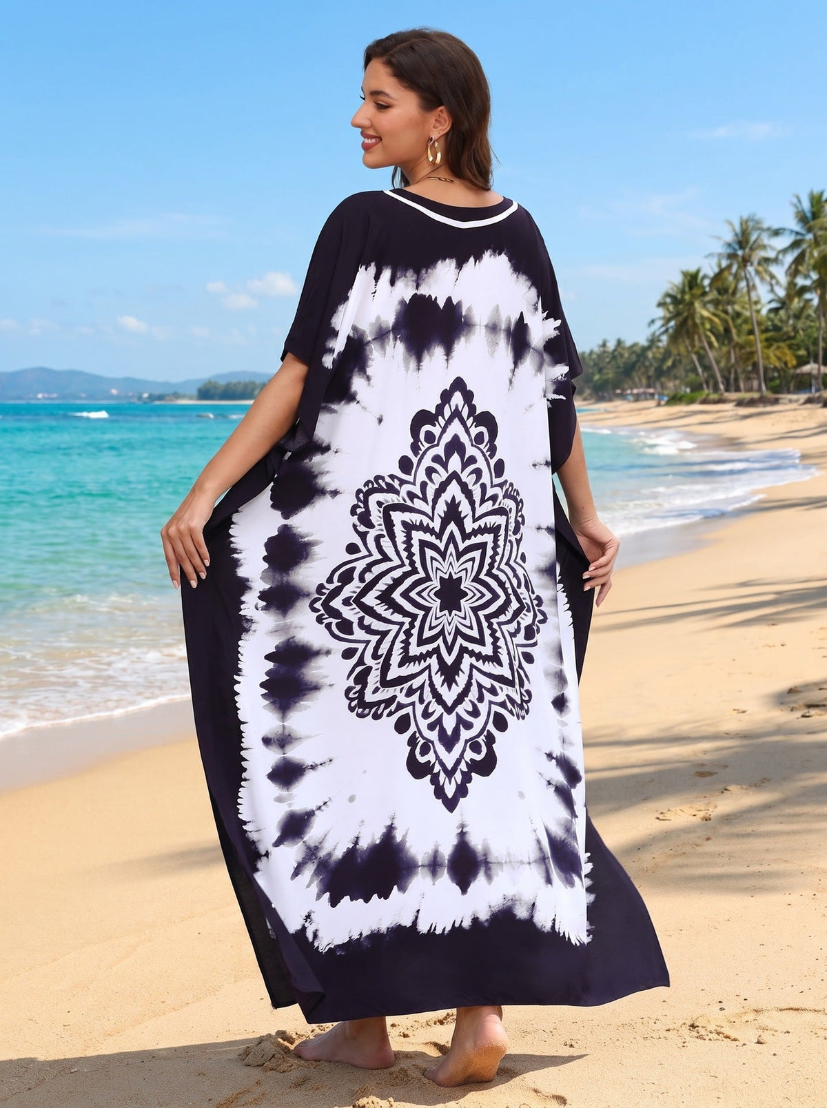 Kaftan Dresses For Women Bathing Suit Cover Up Caftan Maxi Beach Dresses