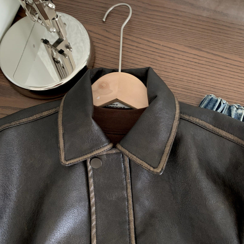 Boy's Fashion Leather Jacket Coats