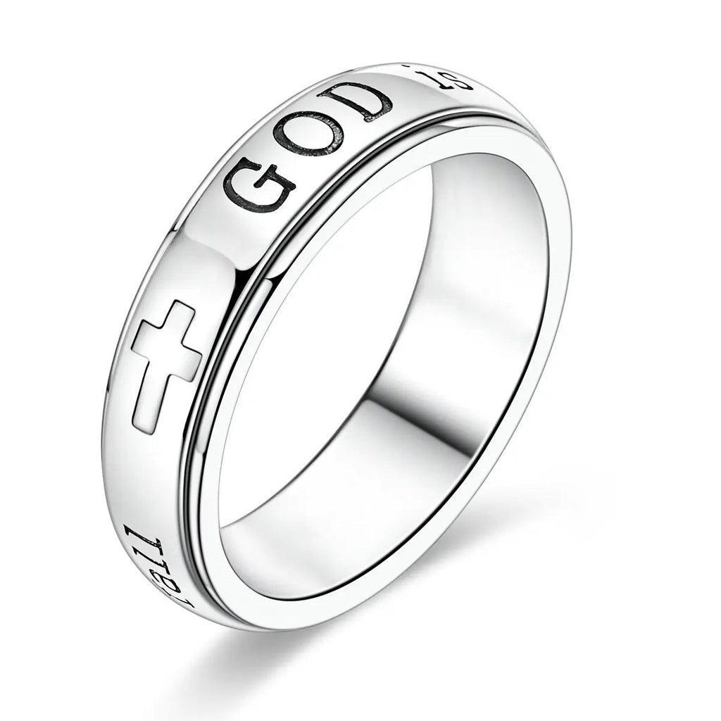 Fashionable And Personalized Stainless Steel Swivel Ring