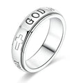 Fashionable And Personalized Stainless Steel Swivel Ring