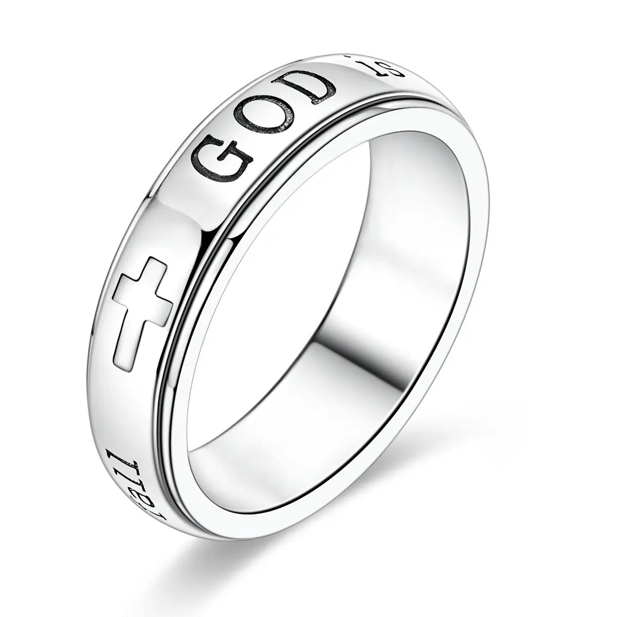 Fashionable And Personalized Stainless Steel Swivel Ring