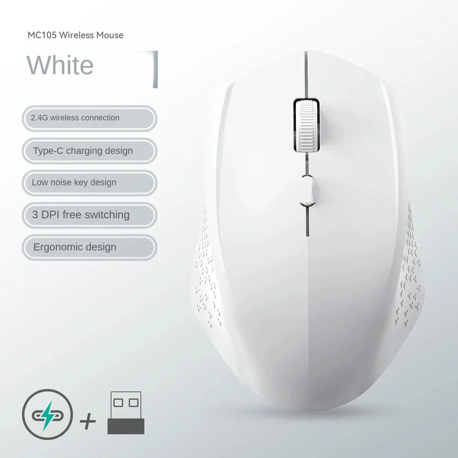 Bluetooth 5.2 and 2.4G Wireless Gaming Mouse | Silent Rechargeable Dual-Mode