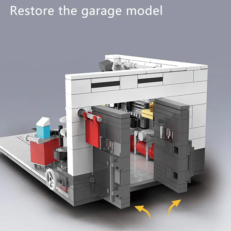 Building Block Garage Car Toys - # BOT&G53710008