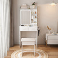 Small Makeup Vanity Desk with Mirror & Adjustable LED Lights