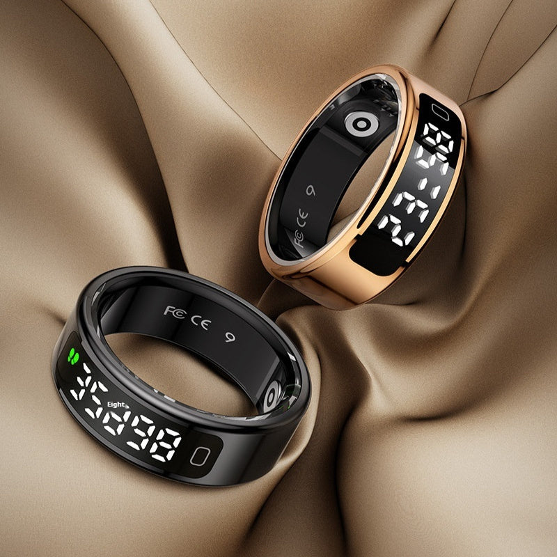 Health-monitoring Smart Ring With A Display And Step-counting Function