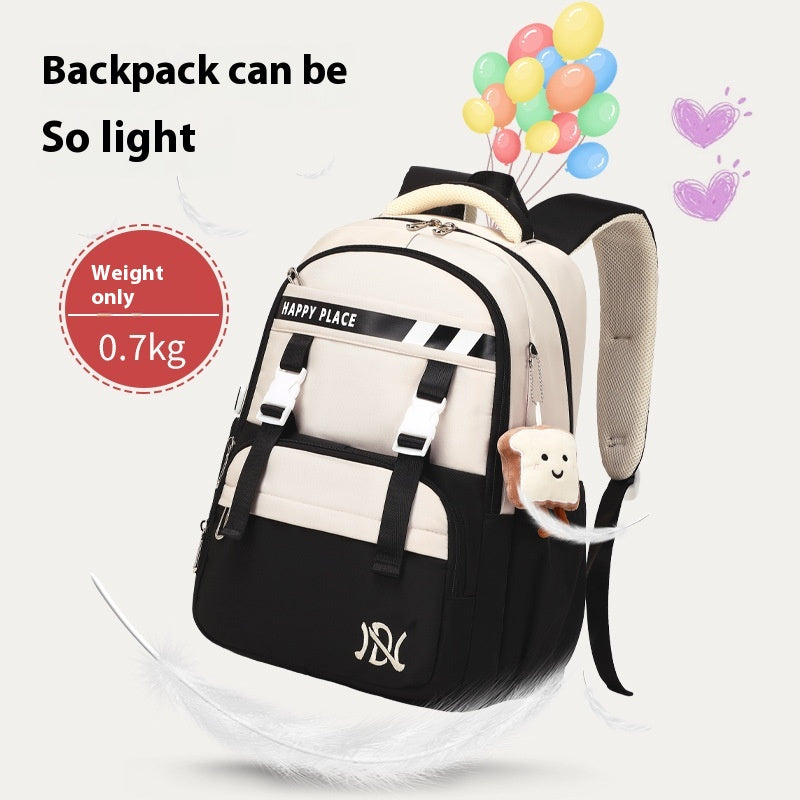 Minimalist Preppy Style Stain-resistant Schoolbag
