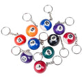 1" Assorted Pool Ball Keychain