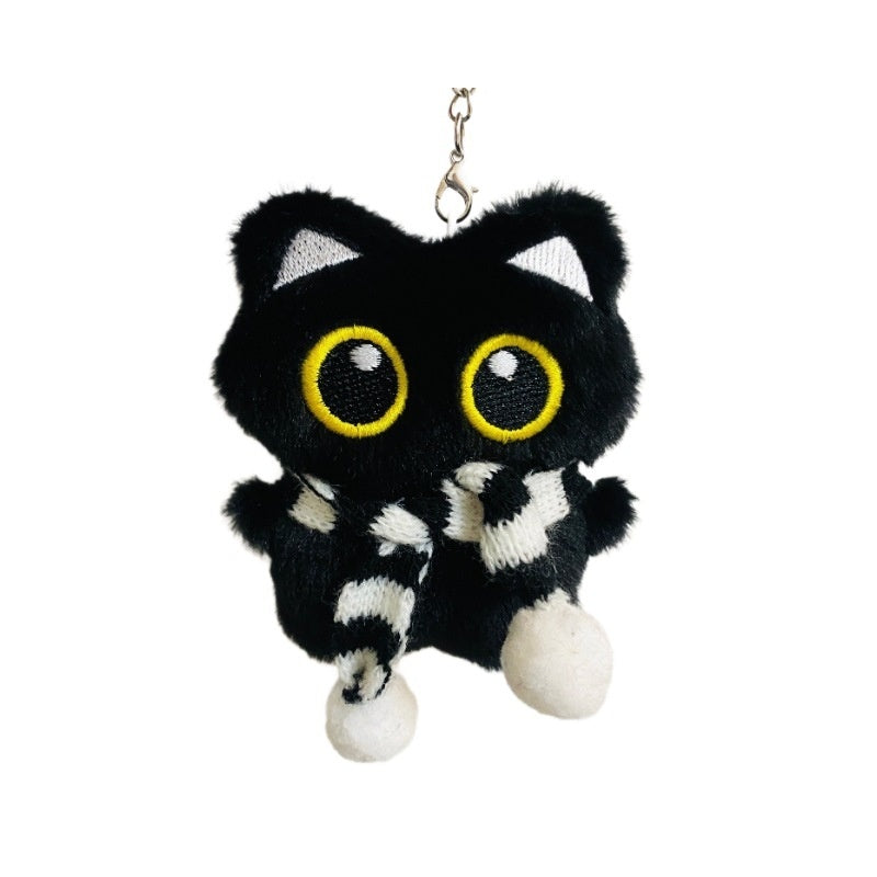 Little Black Cat Plush Doll, Keychain And Bag Charm
