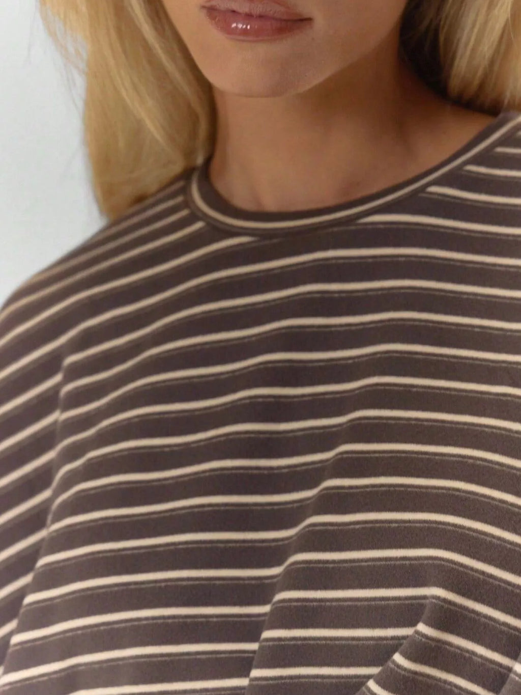 Casual Striped Long-Sleeve Top and Shorts Set