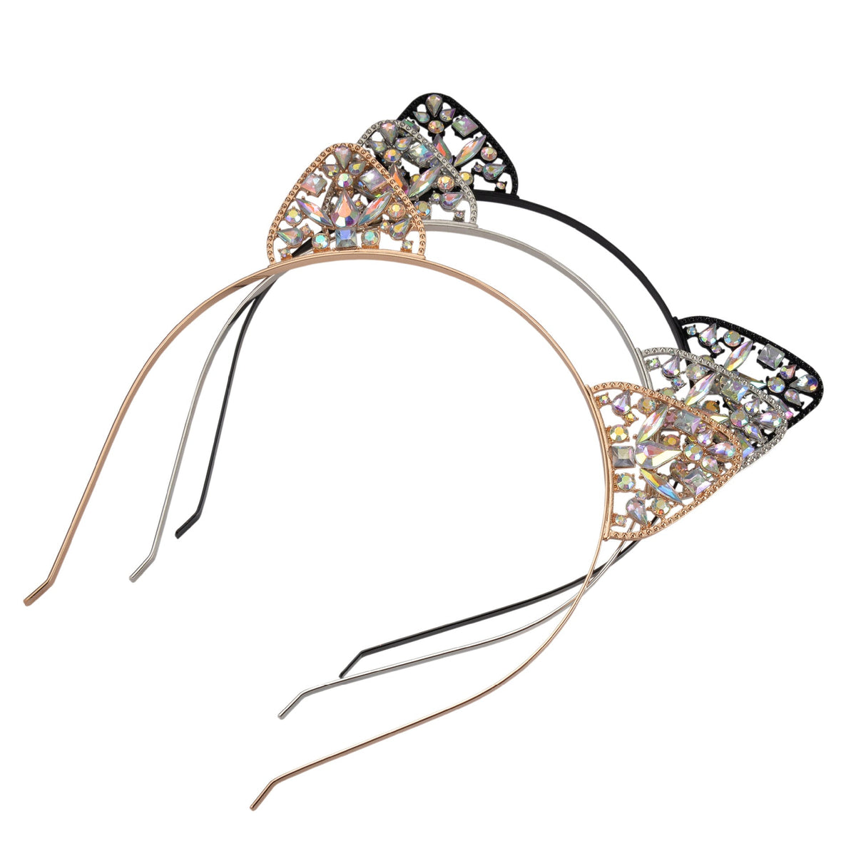 Alloy Spot Drill Rabbit Ears Hair Hoop Headdress