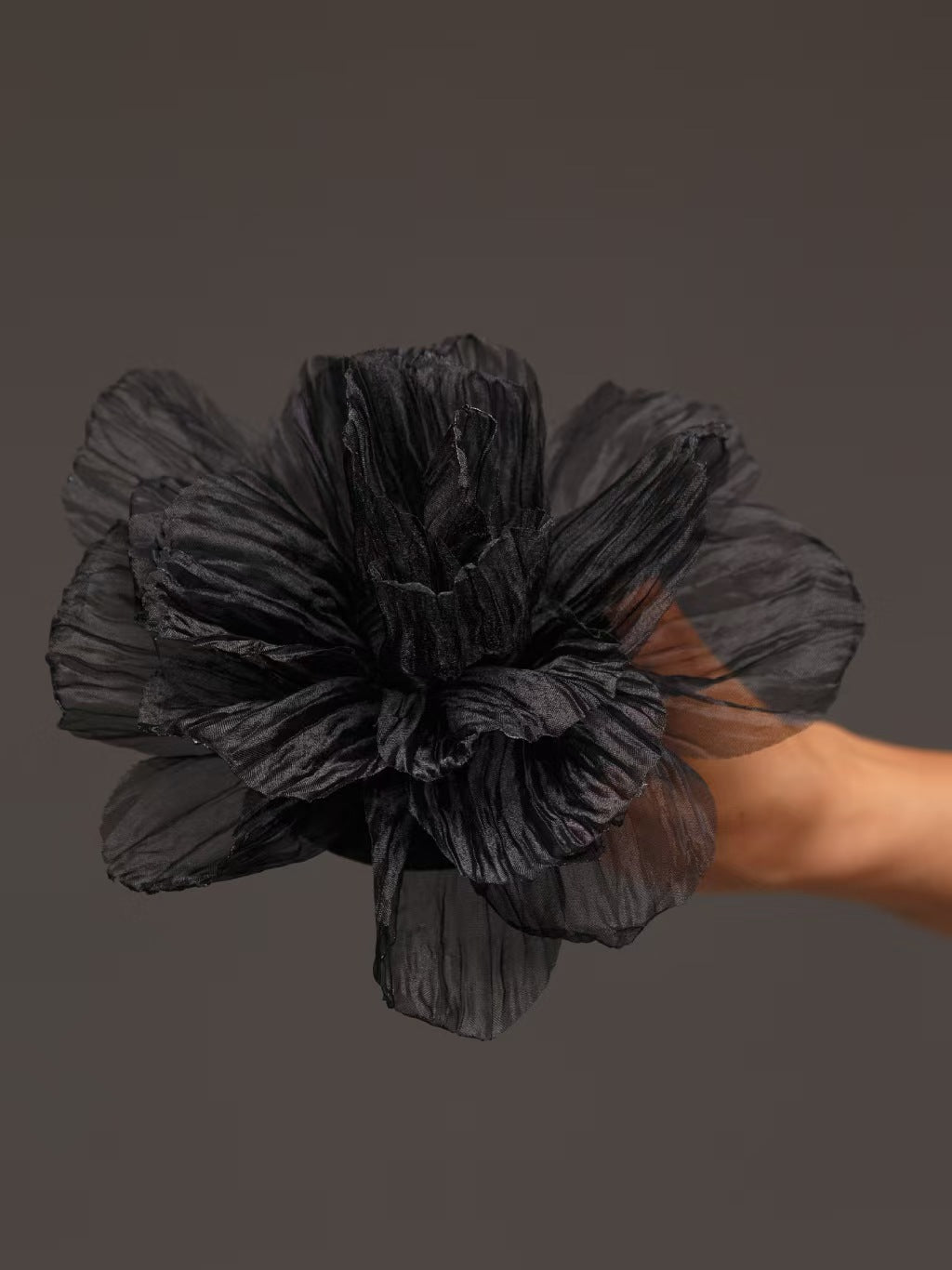 20cm Ruffled Burn-edged Camellia Corsage