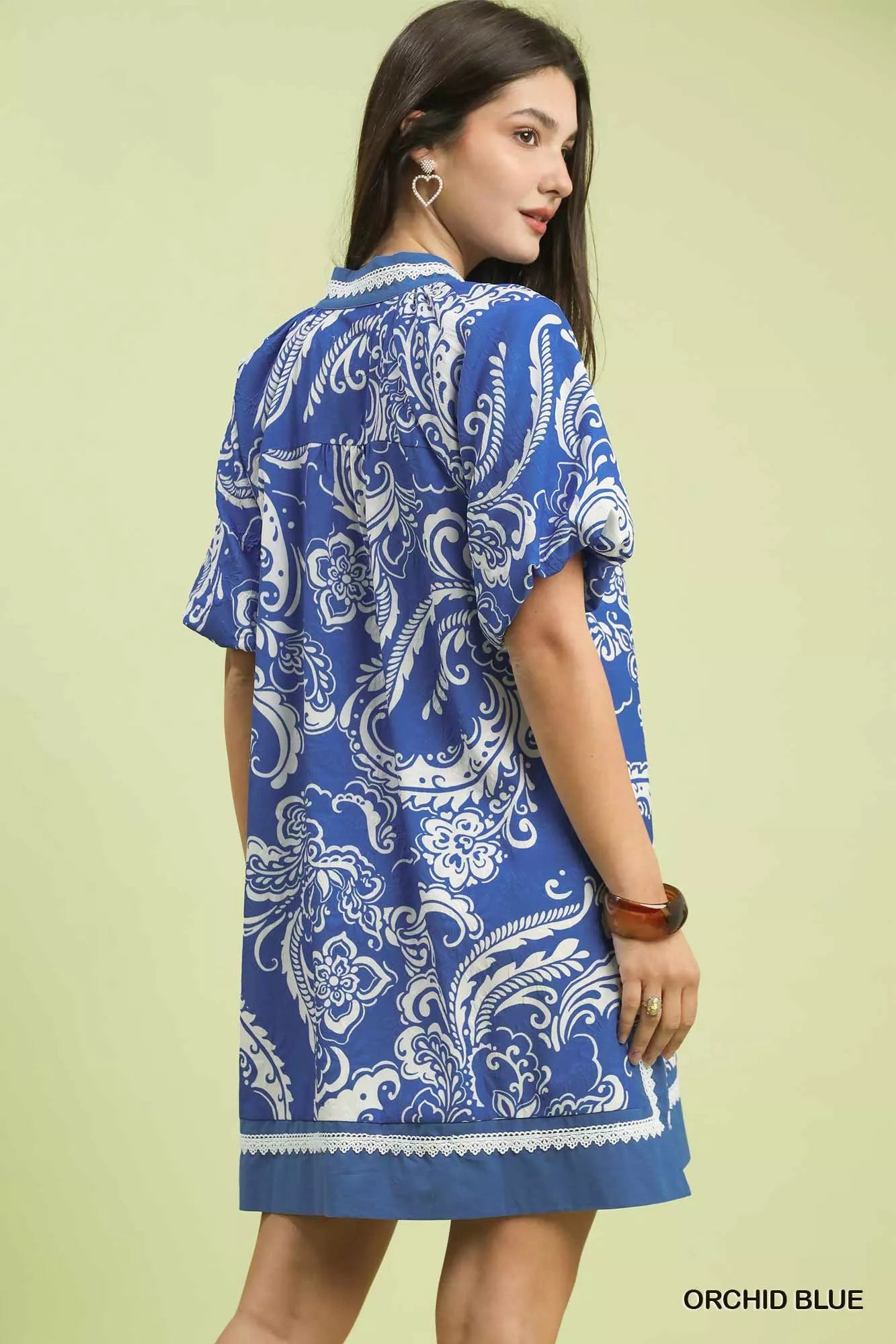 Umgee Jacquard Two Tone Mini Dress