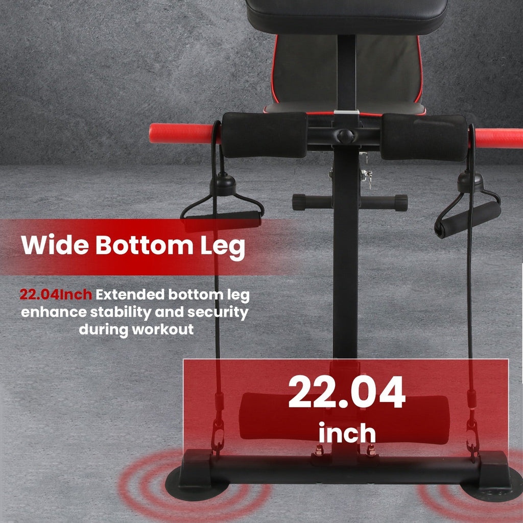 1Pc  Adjustable Weight Bench With Preacher Curl Pad Resistance Bands Leg Extension For Home Gym Full Body Exercise Fedex Shipping