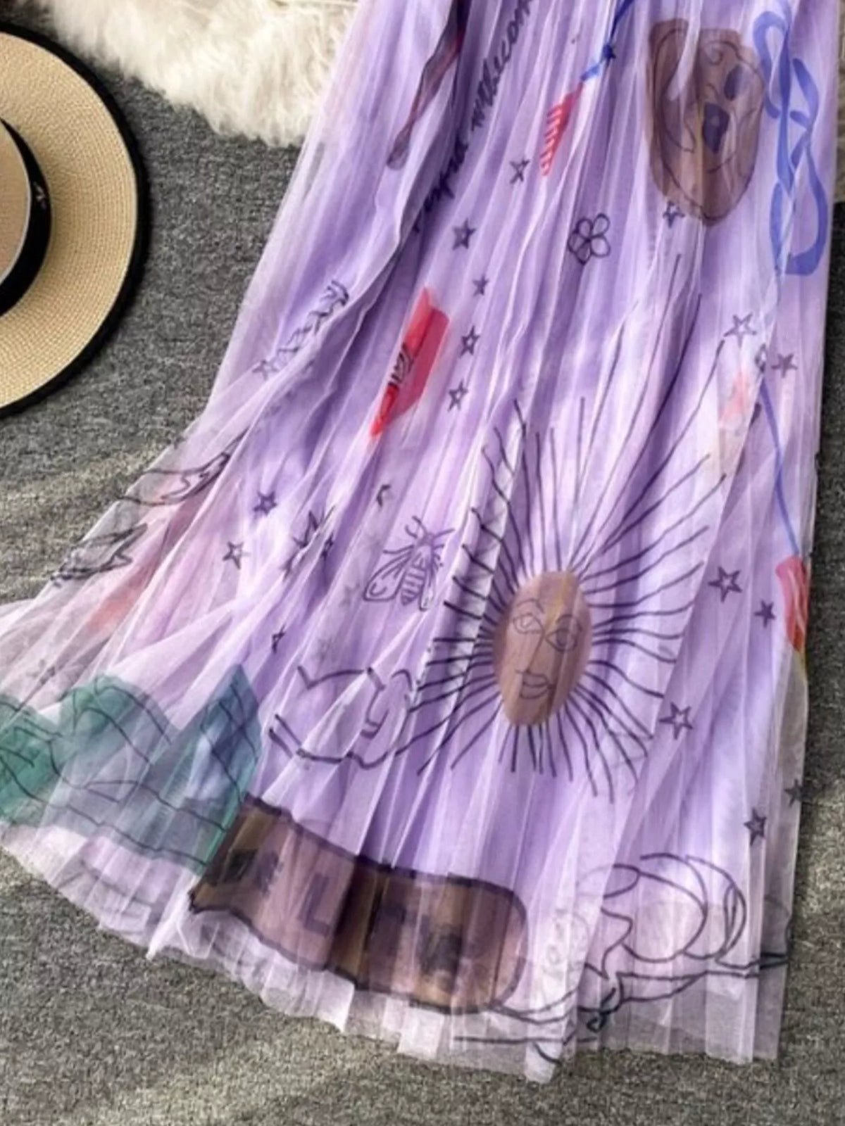 Printed Tulle Skirt