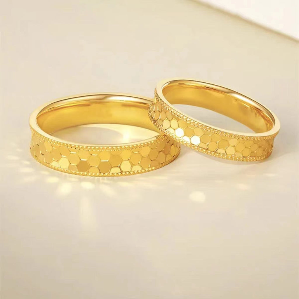 Brass Gold Plated Simulation Gold Temperament Ring