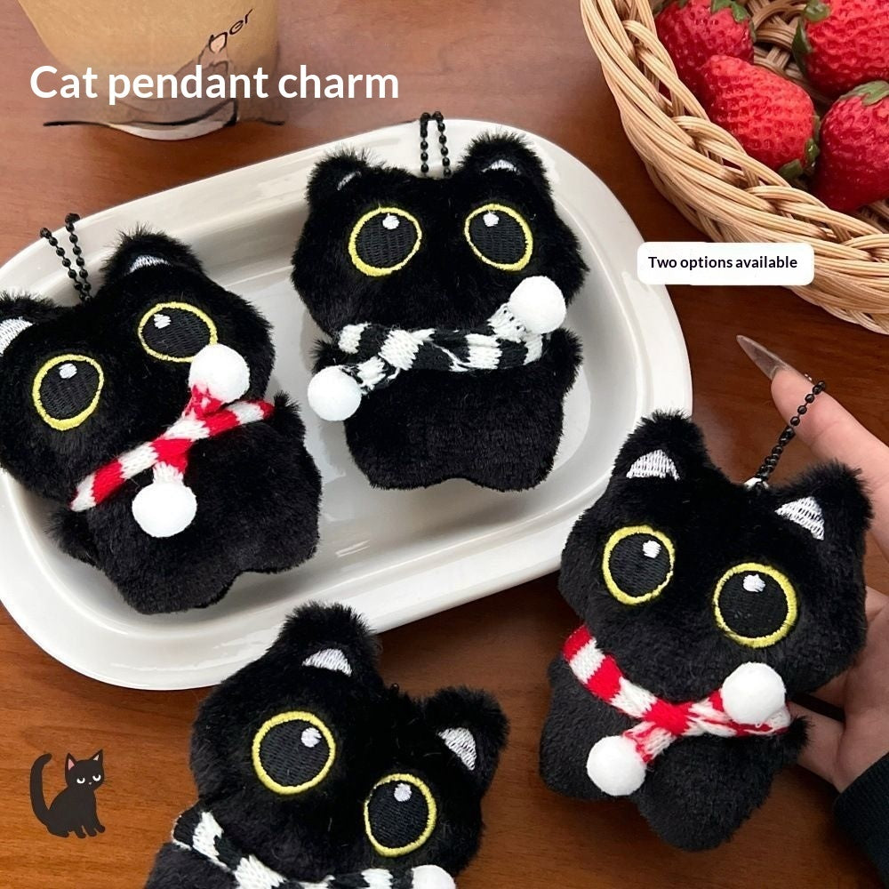 Little Black Cat Plush Doll, Keychain And Bag Charm