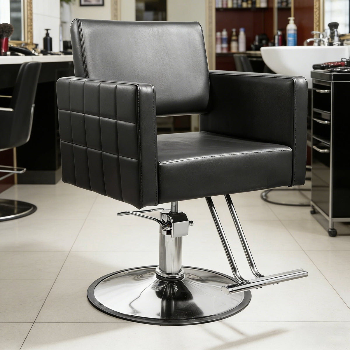 Black Salon Stylist Chair for Home Hydraulic