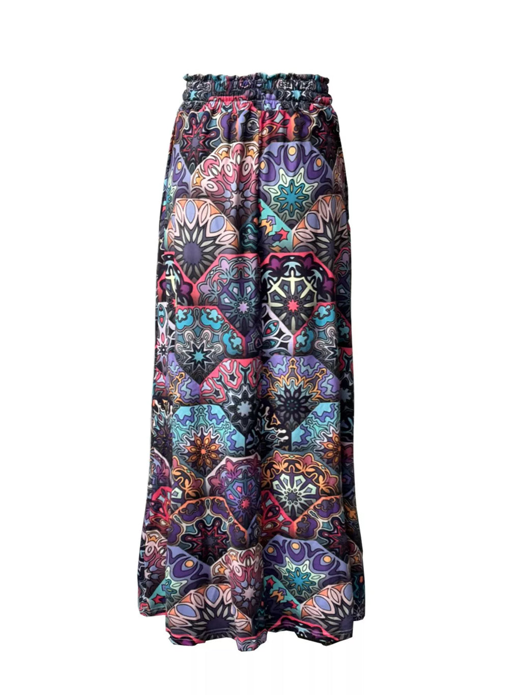 Printed Wide-Leg Pants