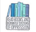 Geometric Cartoon Book Brooch