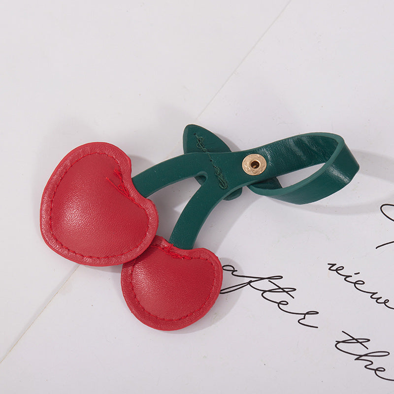 European And American Rustic-style Cherry Keychain