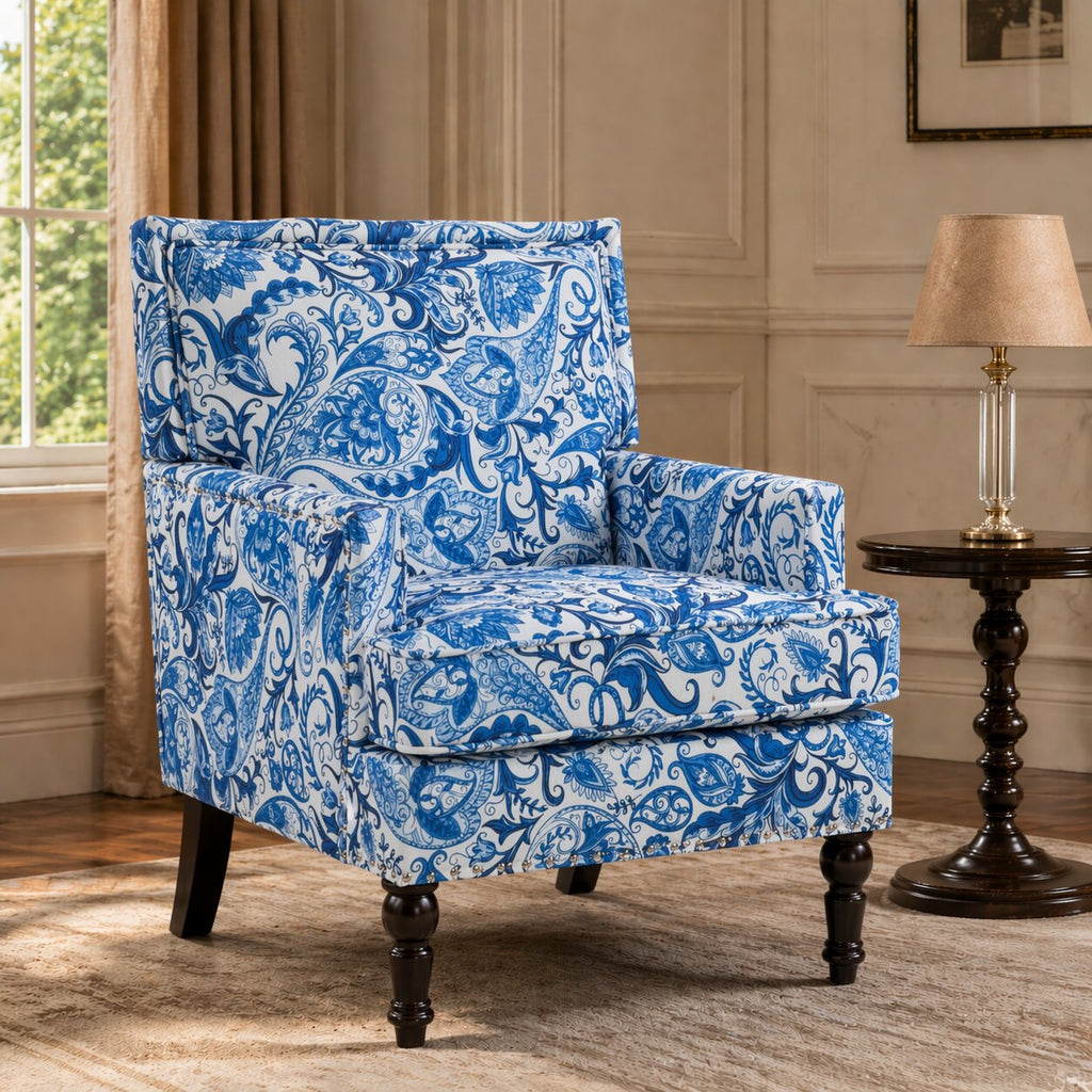 Upholstered Accent Chair, Vintage Armchair