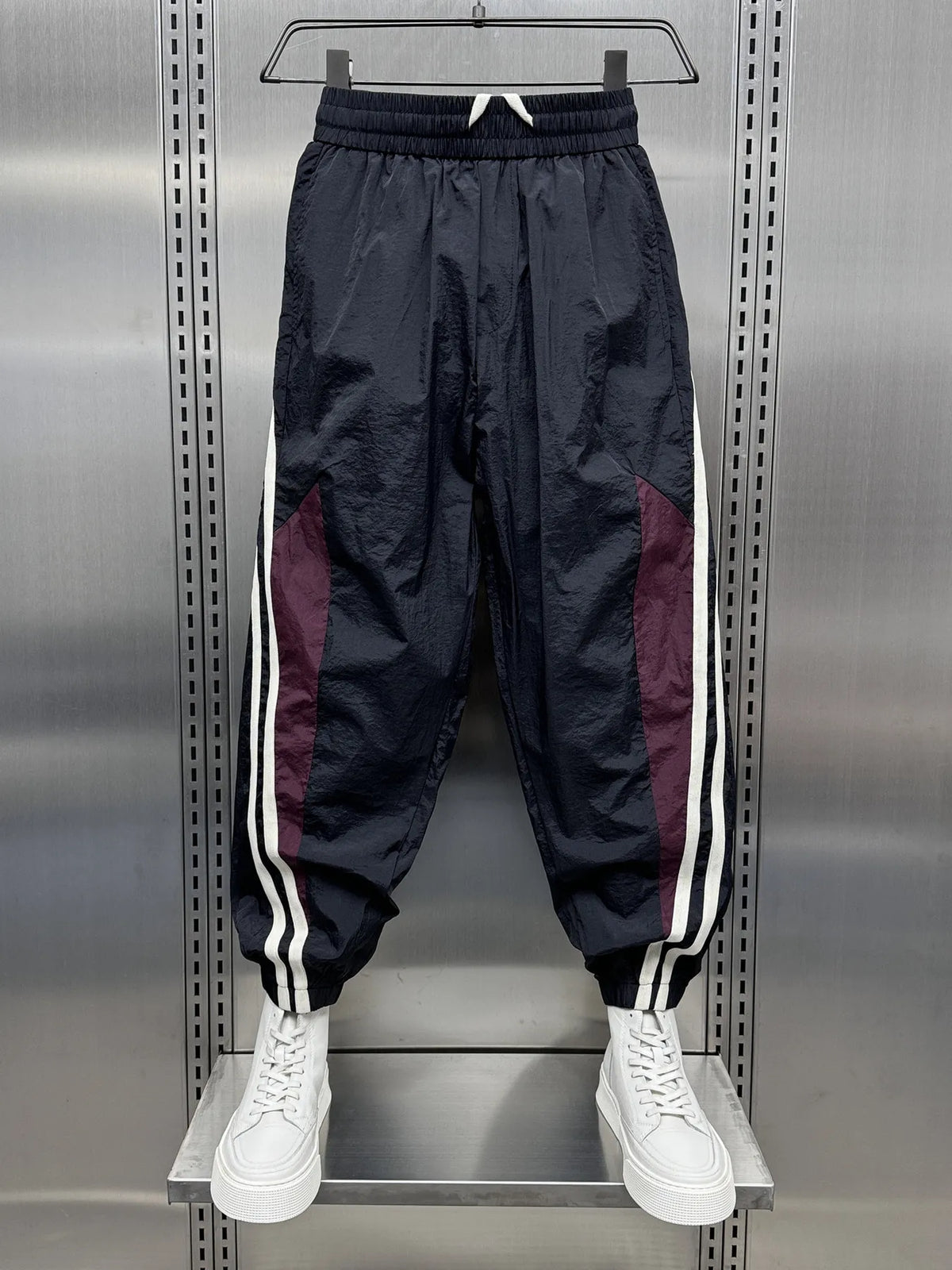 Men's Plus Size Side Striped Loose Fit Joggers