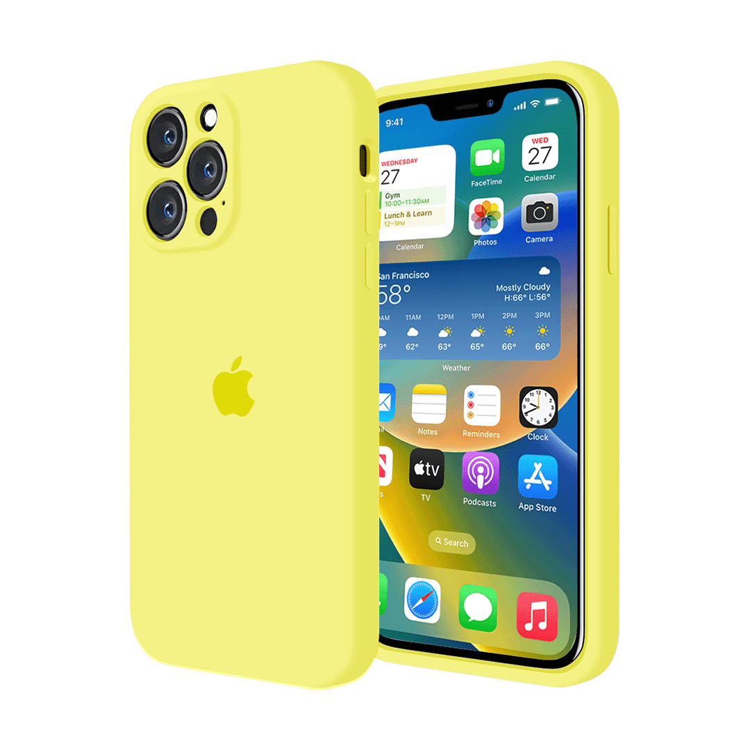 iPhone Camera Protection Silicone Case (Flash Yellow)