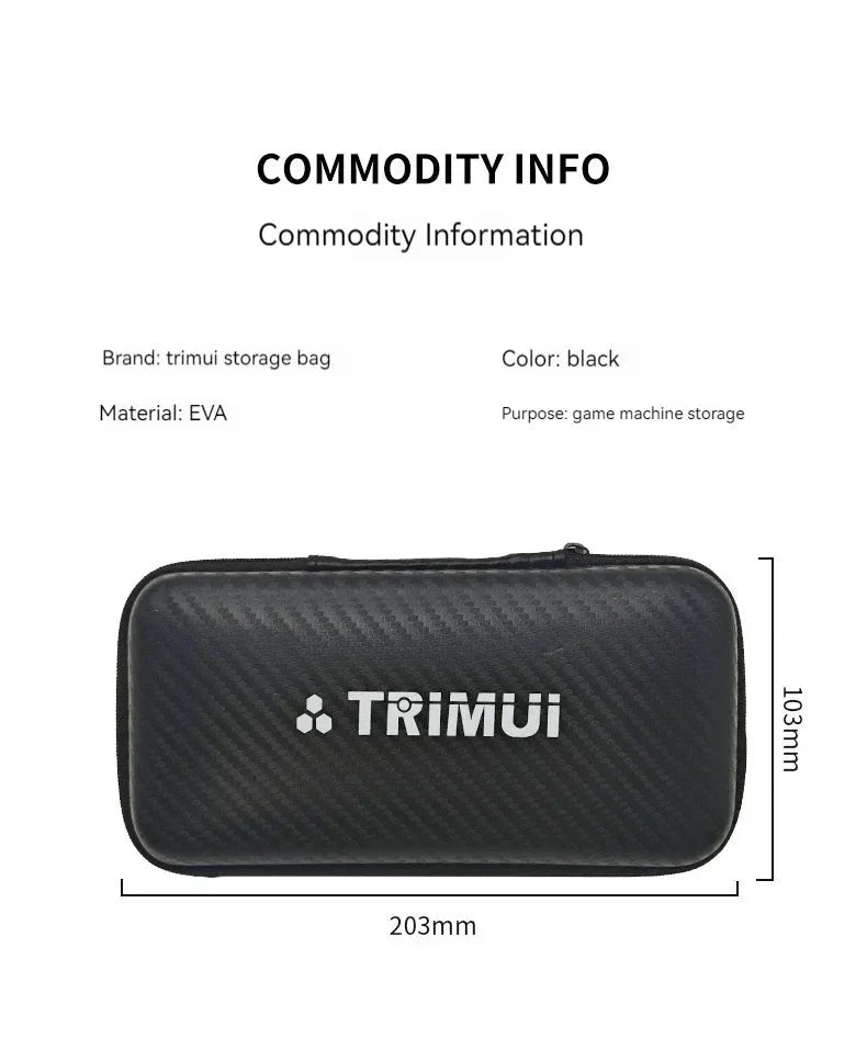 Protective Carrying Case for Trimui Smart Pro and Nintendo 3DS | Hard Shell Storage Bag with Tempered Glass Screen Protector