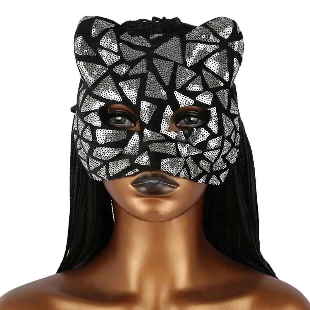 Cat Girl Half Face Party Mask | EVA Masquerade and Cosplay Accessory