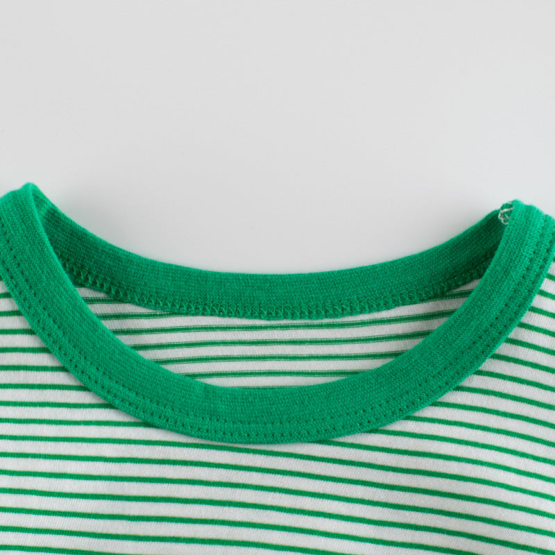 Striped Baby Clothes Bottoming Shirt