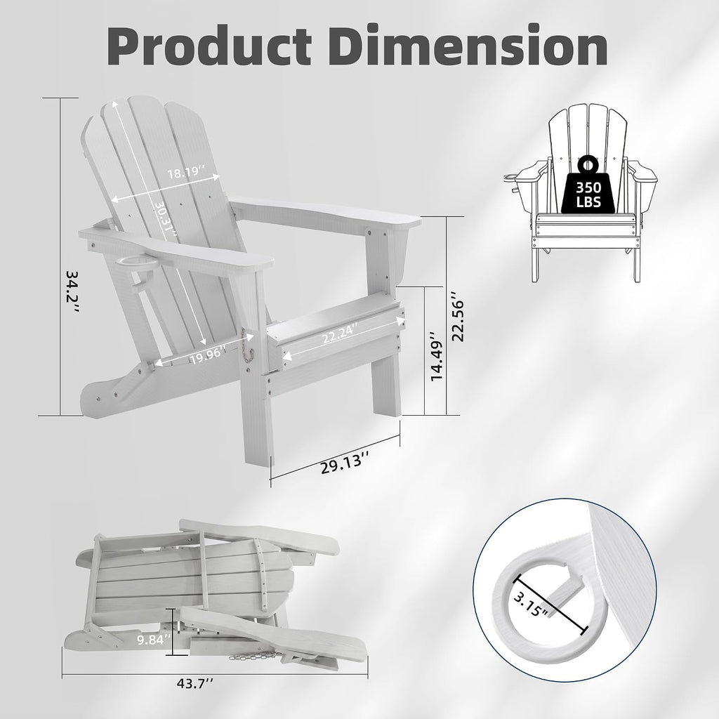 Adjustable HDPE Adirondack Chair