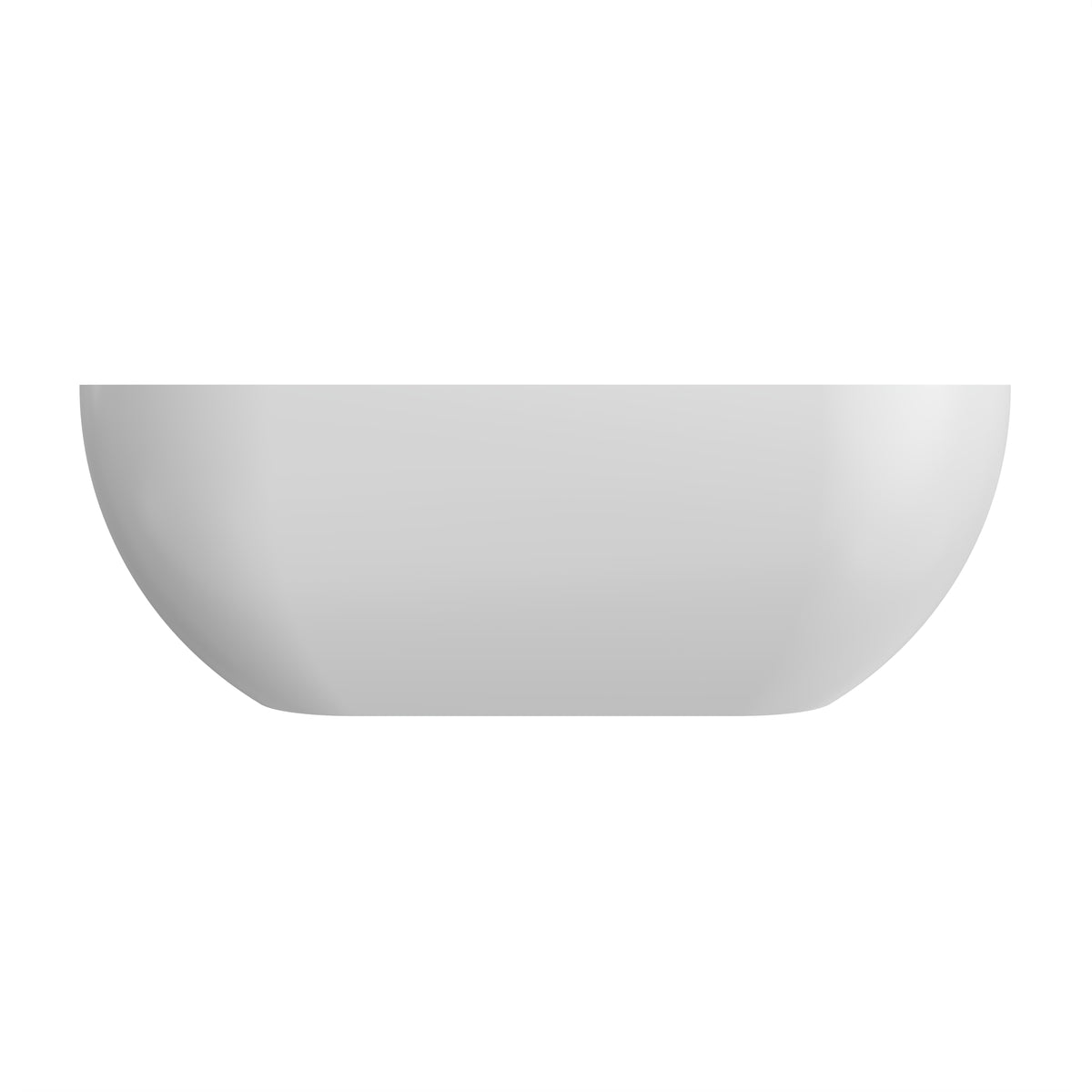 63 Inch Artificial Stone Solid Surface Oval Shape Freestanding Bathtub