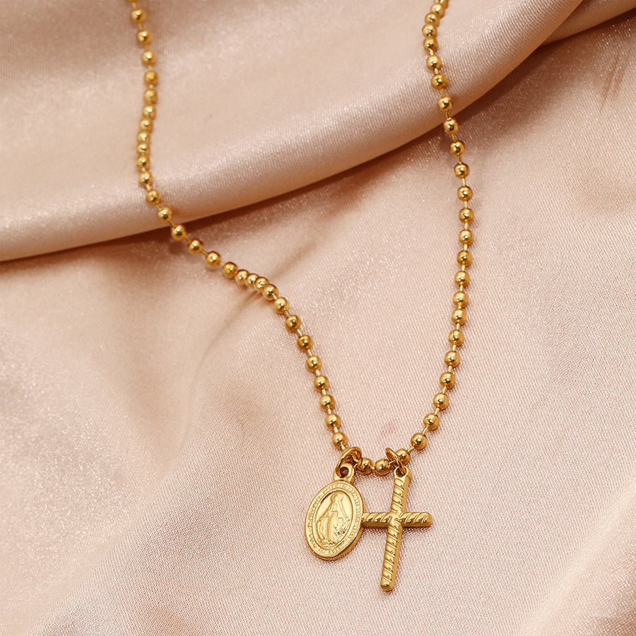 Stainless Steel Gold Silver Necklace