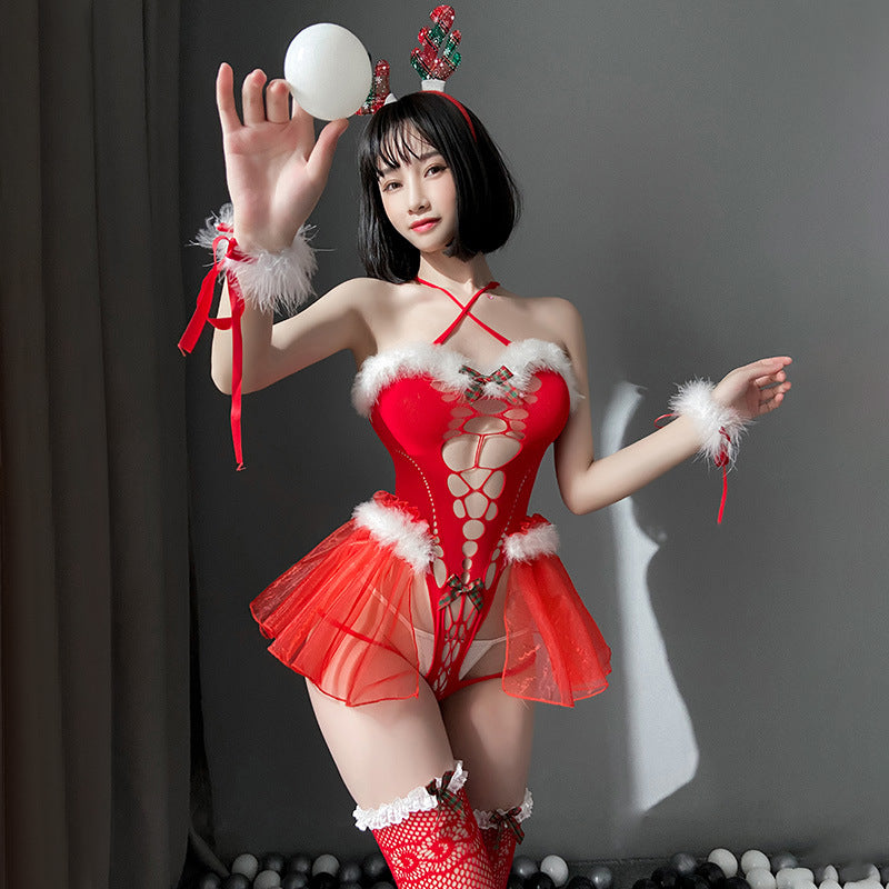 Christmas Cosplay Halloween Set Net Clothes Fishnet Stockings