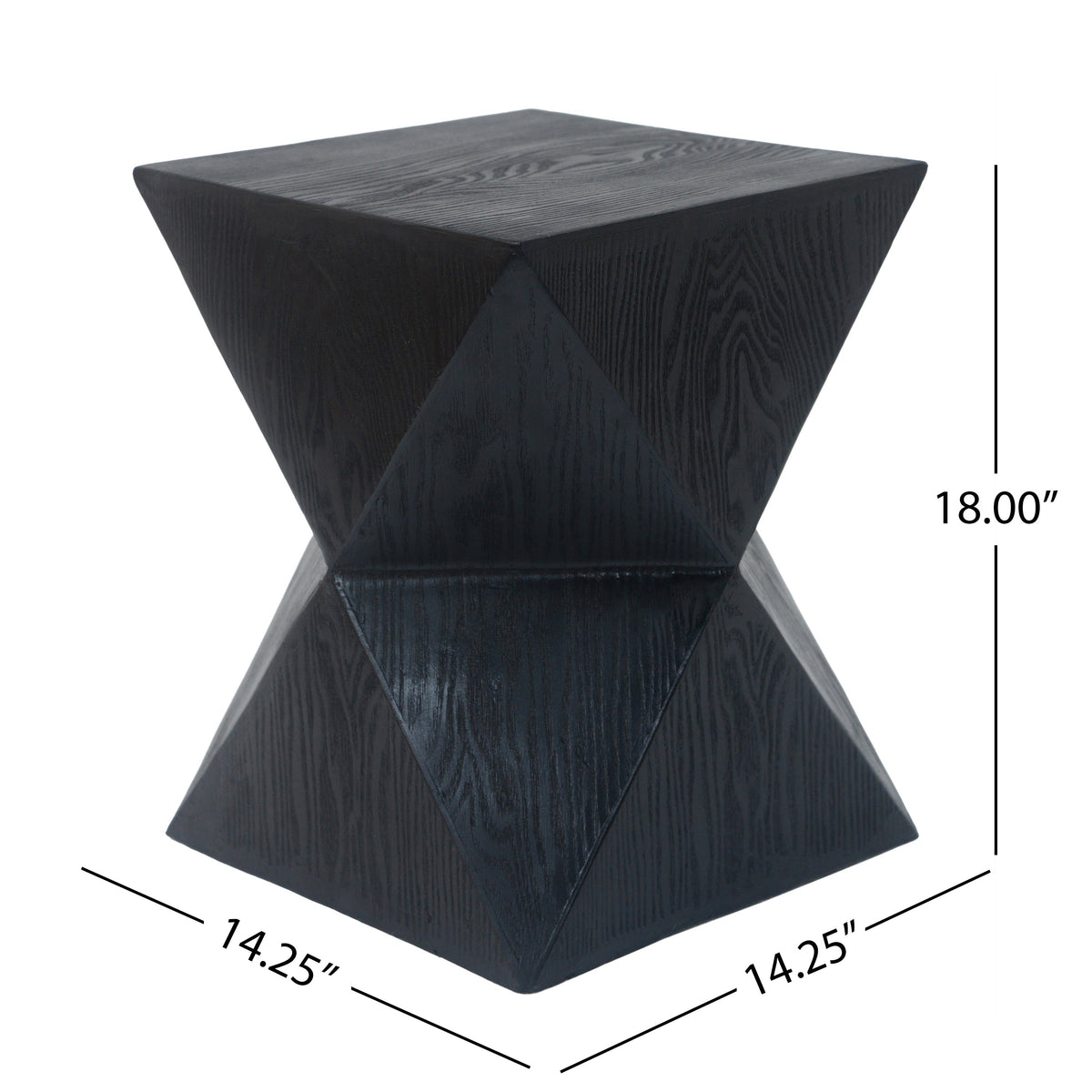 14.25" Black Accent Table