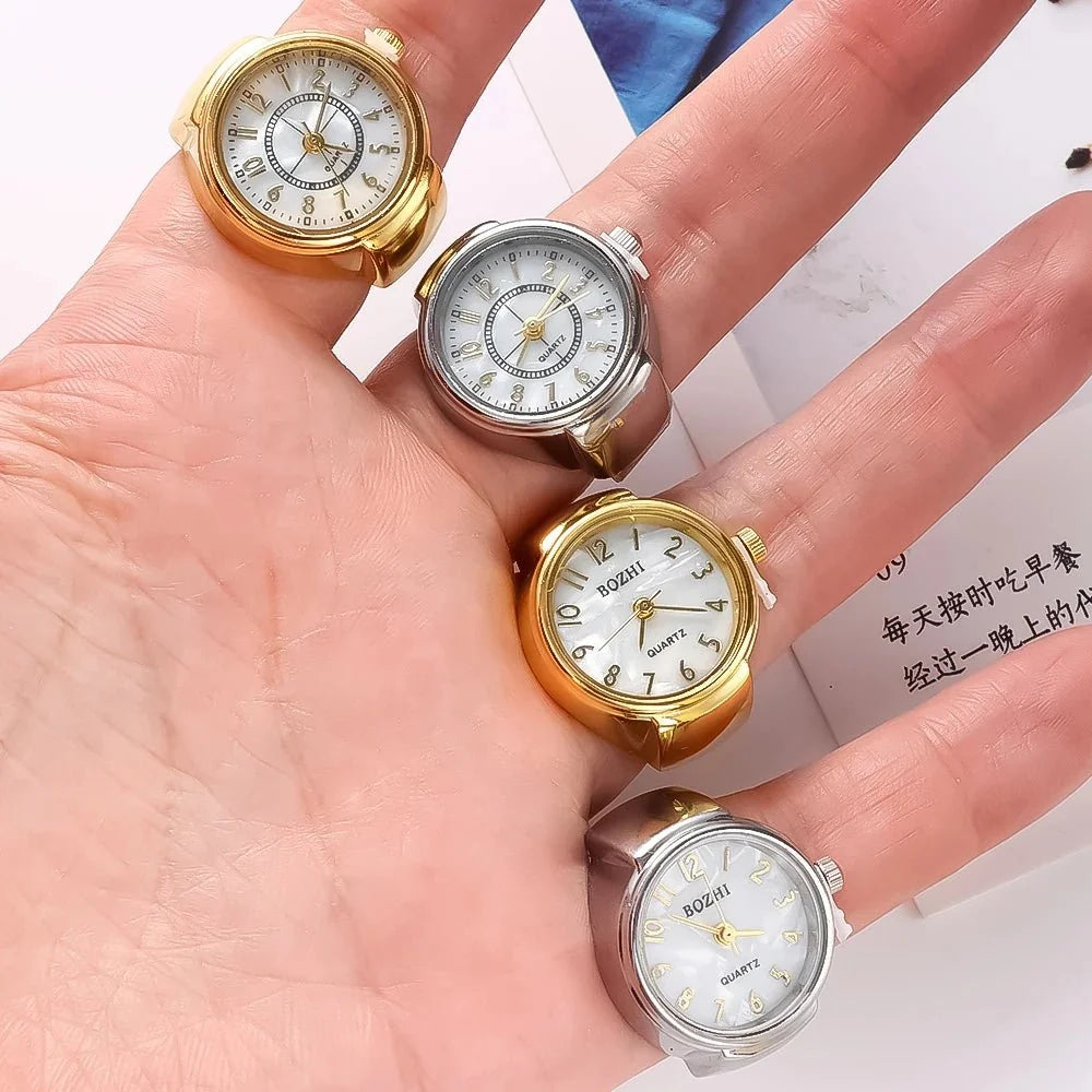 Creative Quartz Watch Ring | Unisex Finger Timepiece Jewelry