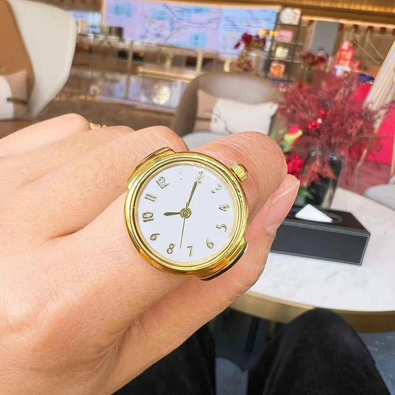 Creative Quartz Watch Ring | Unisex Finger Timepiece Jewelry