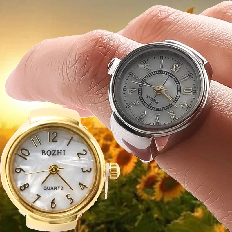 Creative Quartz Watch Ring | Unisex Finger Timepiece Jewelry
