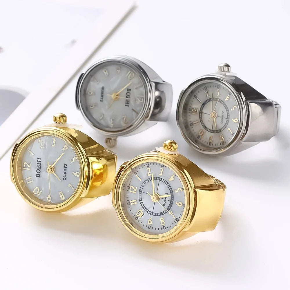 Creative Quartz Watch Ring | Unisex Finger Timepiece Jewelry