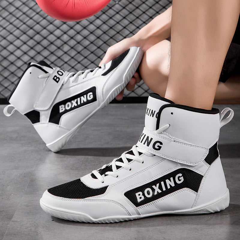 High-top Anti-slip Drop-resistant Wear-resistant Wrestling Shoes