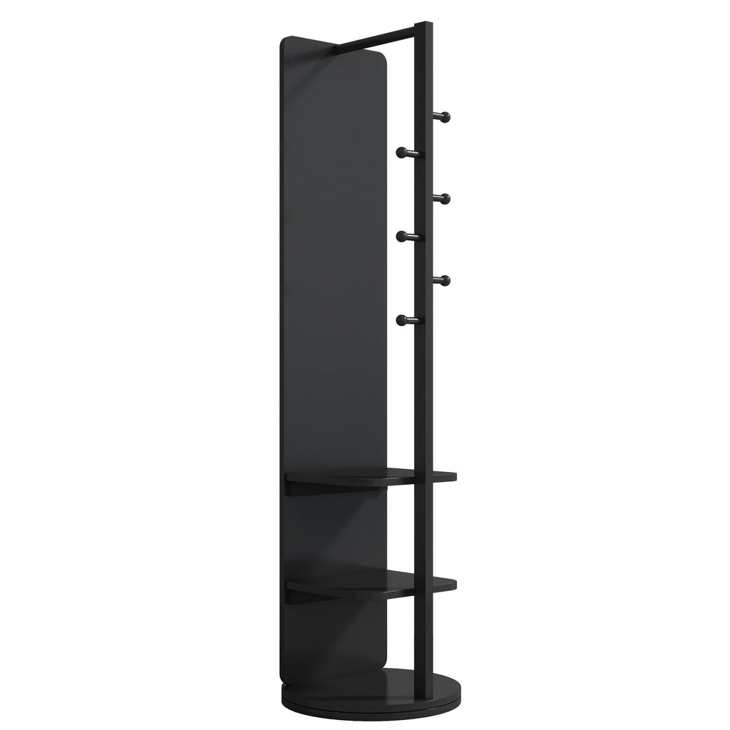 Multifunctional Full Length Mirror with Hook Storage Rack
