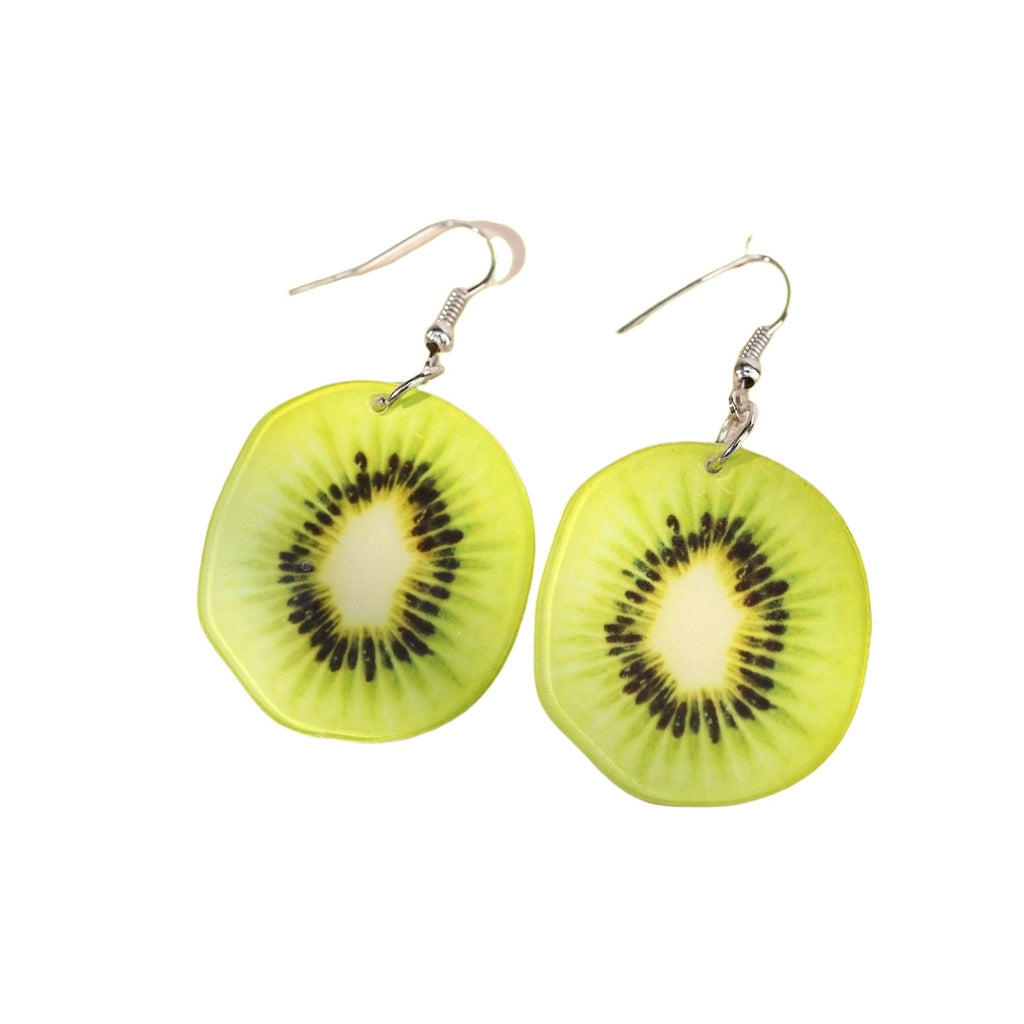 Womens Watermelon Kiwi Earrings
