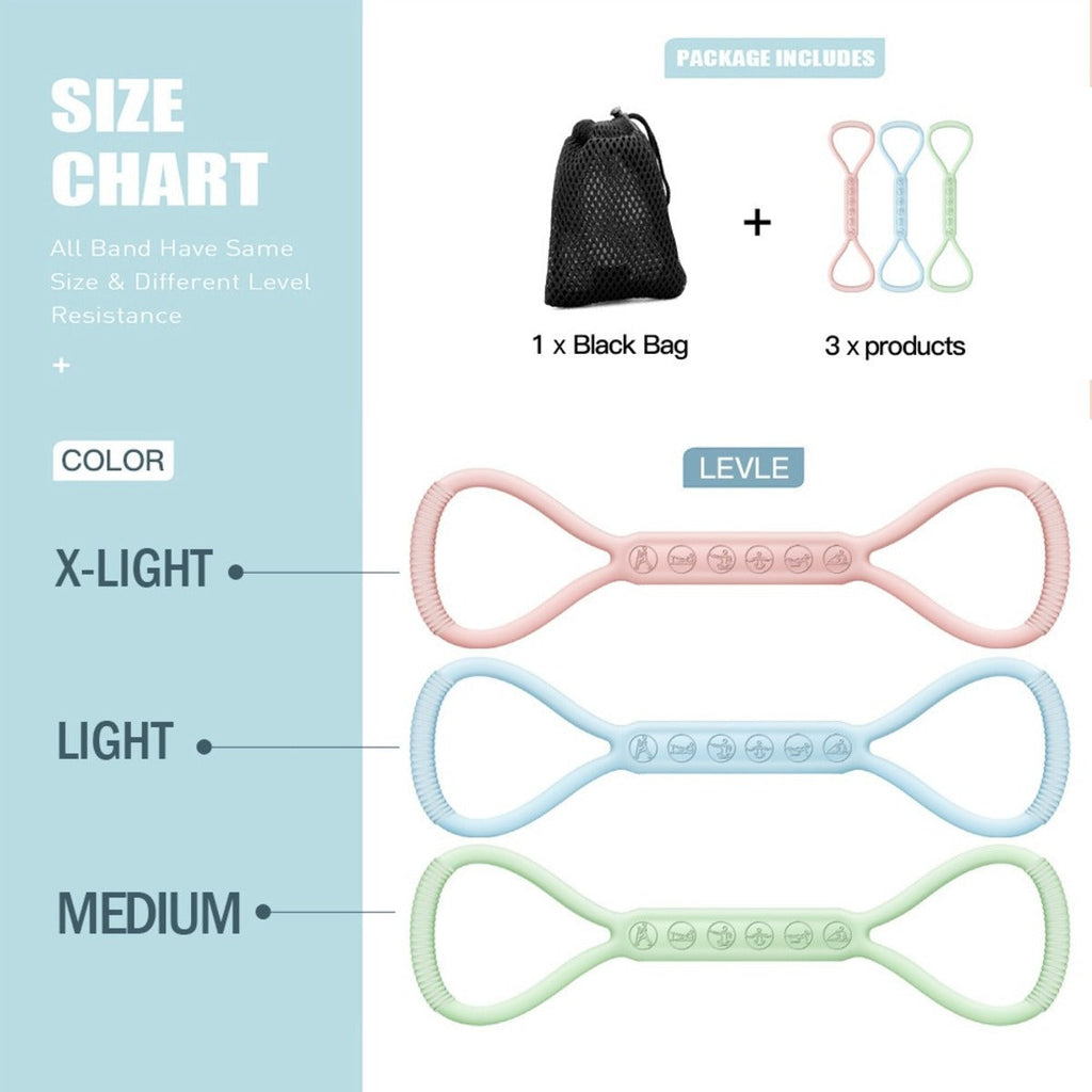 3-Piece Mini Resistance Band Set – Light, Medium & Heavy | Legs, Glutes & Hips