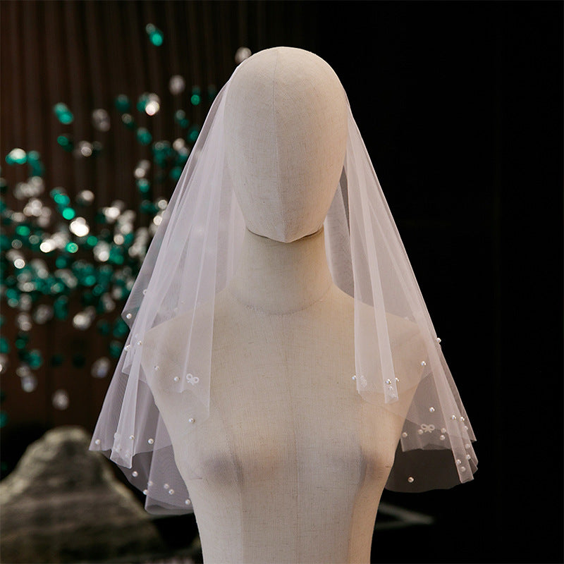 Wedding Hairpiece With Pearl Trim Vintage And Luxurious