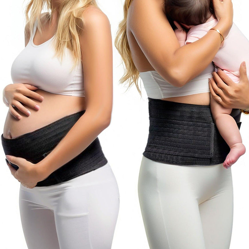 High-elastic Breathable Multi-purpose Postpartum Belly Band With Three Ear Loops
